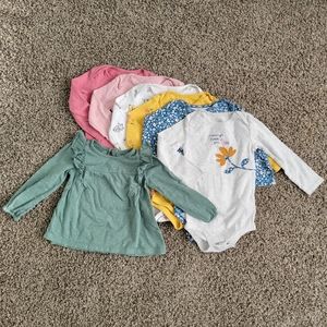 Bundle 24 months, baby girl long sleeves onesies Just one you by carters